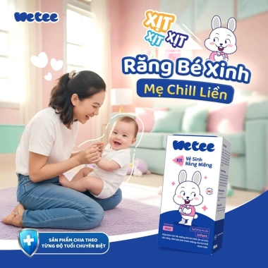 Xịt vệ sinh răng miệng Wetee vị ngọt, nuốt được - An toàn cho bé từ 6 tháng, giá 159.000 VND 5