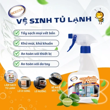 Xịt Vệ Sinh Tủ Lạnh Beecok 500ml Hương Chanh Dung Tích - Làm Sạch Tủ Lạnh, Lò Nướng, Bếp Từ, Giá 130.000 8