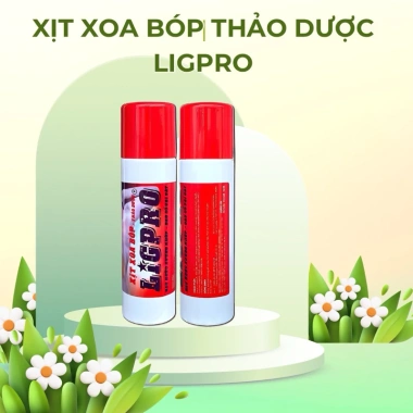Xịt xoa bóp Thảo dược Ligpro 200ml - Giảm đau cơ xương khớp, cổ vai gáy, giá 155k