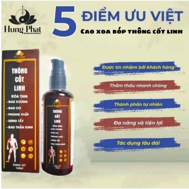 Xịt Xương Khớp Thông Cốt Linh 100ml - Giảm Tê Bì, Nhức Mỏi, Êm Dịu Vai Gáy 3 Xịt Xương Khớp Thông Cốt Linh 100ml - Giảm Tê Bì, Nhức Mỏi, Êm Dịu Vai Gáy 3