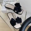 XIXITIAO Dép sandal nữ mùa hè phong cách mới, thiết kế dẹt, nơ xinh, thoáng mát, giảm giá 127.931₫