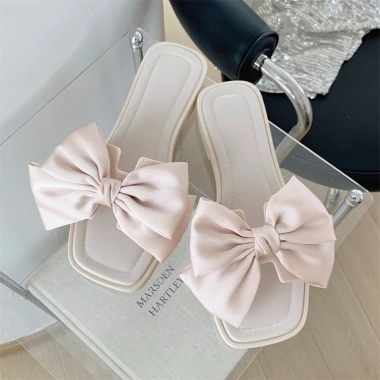 XIXITIAO Dép sandal nữ mùa hè phong cách mới, thiết kế dẹt, nơ xinh, thoáng mát, giảm giá 127.931₫