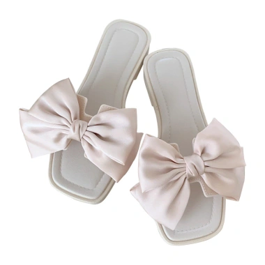 XIXITIAO Dép sandal nữ mùa hè phong cách mới, thiết kế dẹt, nơ xinh, thoáng mát, giảm giá 127.931₫