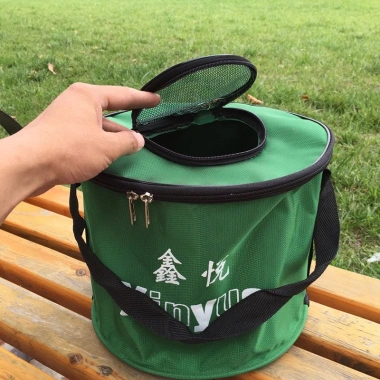 Xô Đựng Cá Hình Vuông Vải Bạt Có Nắp Gấp Gọn Tiện Lợi Giá Rẻ 152k