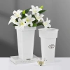 Xô hoa NLINNI Bắc Âu mộc mạc - Dụng cụ trồng cây nhựa bền trang trí sân vườn 127k 3