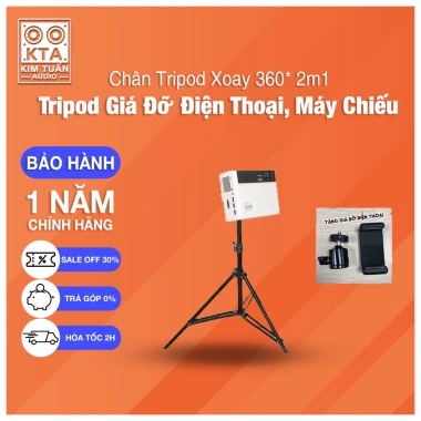 XOAY 360 - Chân tripod máy chiếu 25kg, xoay 360 độ, dài 2.1m, chỉ 49.000 VND