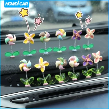Xoay Cối Xay Gió Ô Tô Tự Động Điều Khiển Trung Tâm, Màn Hình Hiển Thị, Lắc Đầu Trang Trí 5
