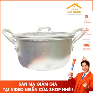 Xoong nồi nhôm mini 17cm - Nấu canh, kho cá nhanh, giá ưu đãi 56.260₫