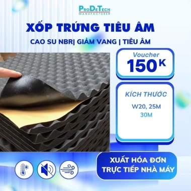 Xốp tiêu âm trứng NBR dán tường keo tiện lợi – Giảm vang, hút âm, chỉ 154.548₫