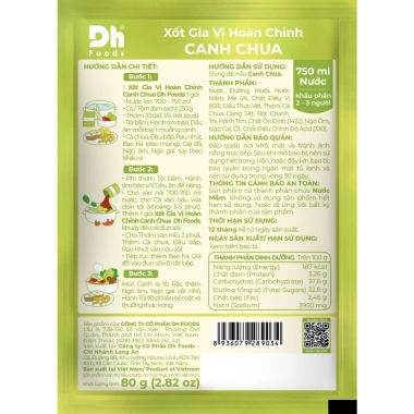 Xốt gia vị canh chua Dh Foods 80gr - Thành phần tự nhiên, giá chỉ 13.280 VND