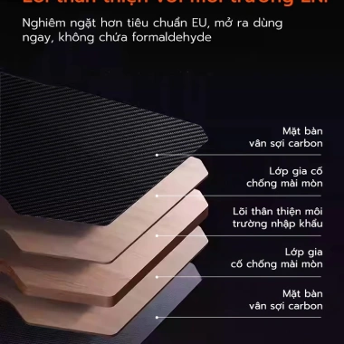 Xpanse Bàn Làm Việc Thông Minh Mặt Bàn Carbon Chống Mài Mòn - Văn Phòng/Game 2.953.000₫