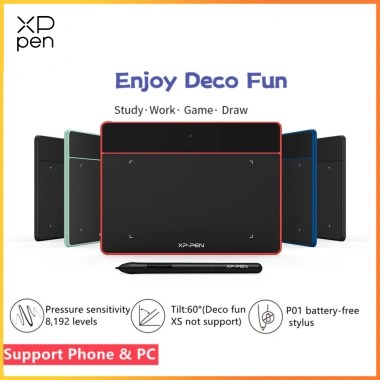XPPen Deco Fun XS/S/L – Máy tính bảng vẽ kỹ thuật số 8.192 mức nghiêng, hỗ trợ Android, Mac, Windows, Giá 479.000đ 2