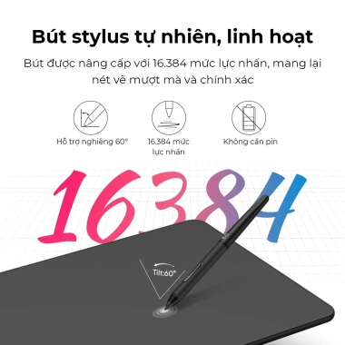 XPPen DECO01V3 Pen Tablet 10 inch, 16.384 áp suất, 60 độ nghiêng, 8 phím - 1.379.000₫ 2