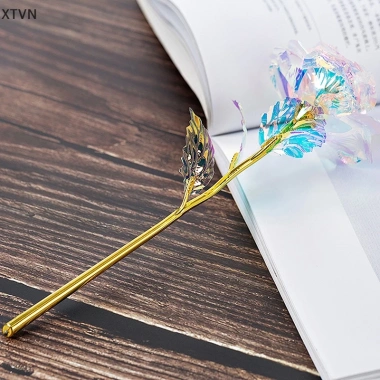 XTVN 24K mạ vàng hồng lá Nhân Tạo Hoa Hồng - Quà Mẹ & Valentine, giảm còn 9,293 đồng 3