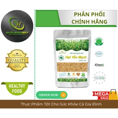 XUÂN AN Hạt Yến Mạch Nguyên Cám 500g - Tặng Gói 150g, Giá Ưu Đãi 69.000đ