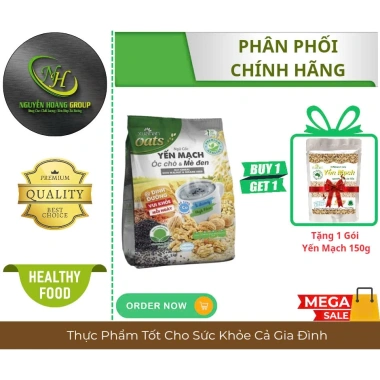 XUÂN AN Ngũ Cốc Yến Mạch Óc Chó Mè Đen 400g - 90k, Tặng YM 150g