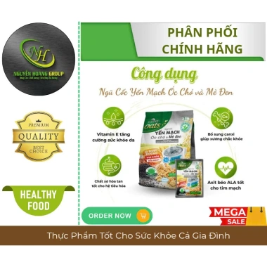 XUÂN AN Ngũ Cốc Yến Mạch Óc Chó Mè Đen 400g - 90k, Tặng YM 150g