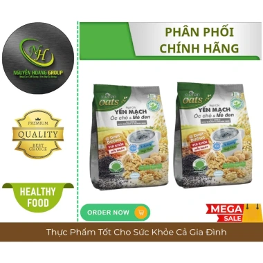 XUÂN AN Ngũ Cốc Yến Mạch Óc Chó Mè Đen 400g - 90k, Tặng YM 150g