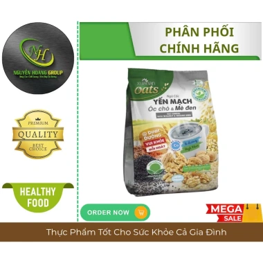 XUÂN AN Ngũ Cốc Yến Mạch Óc Chó Mè Đen 400g - 90k, Tặng YM 150g
