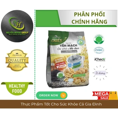 XUÂN AN Ngũ Cốc Yến Mạch Óc Chó Mè Đen 400g - 90k, Tặng YM 150g