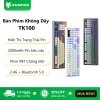 XUNFOX Bàn Phím Không Dây TK100 2.4G và Bluetooth 5.0, Phím PBT Chống Mờ, Pin 2.000mAh, Giá Ưu Đãi 499.000₫