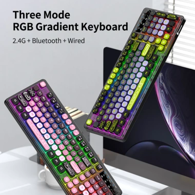 XUNFOX Bàn Phím và Chuột Không Dây Gaming Bluetooth 2.4G LED RGB - Giá 169.000₫