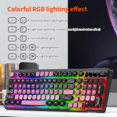 XUNFOX Bàn Phím và Chuột Không Dây Gaming Bluetooth 2.4G LED RGB - Giá 169.000₫