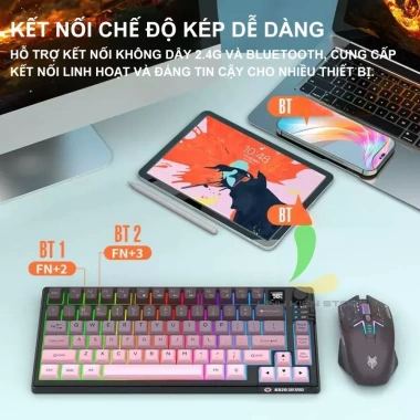 XUNFOX K920 Bàn Phím Không Dây, Chuột DPI 1.600 Nút Vặn Điều Chỉnh - 699.000 VND 7