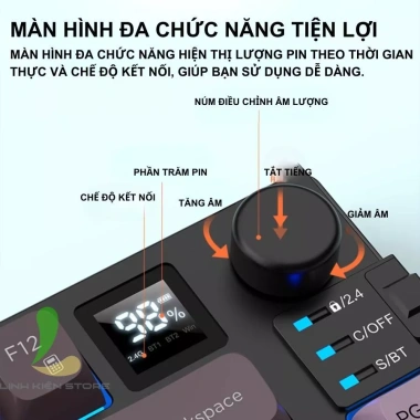XUNFOX K920 Bàn Phím Không Dây, Chuột DPI 1.600 Nút Vặn Điều Chỉnh - 699.000 VND 8