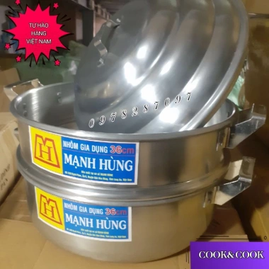 Xửng Hấp Nhôm Mạnh Hùng 60cm Chính Hãng - Giá ưu đãi 900k, phù hợp hấp bánh bao, hải sản, rau củ