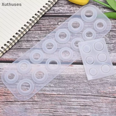 XUT 14 Lỗ Nhẫn Khuôn Silicon Nhựa Dễ Dính - Làm Mặt Dây Chuyền và Trang Sức DIY Giá 44.660 VND 9