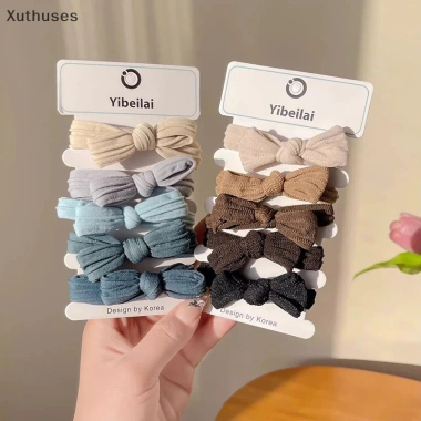 Xut 5/10 Chiếc Nơ Tóc Dây Co Giãn Nhiều Màu Traceless Đuôi Ngựa Cao Su Dành cho Bé Gái Dễ Thương Ưu đãi Giá chỉ 42.552đ