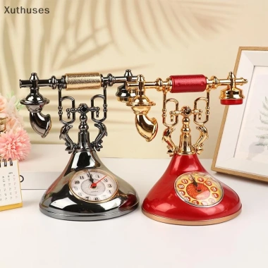 Xut Retro Điện Thoại Đồ Trang Trí Đồng Hồ Báo Thức Sáng Tạo Hẹn Giờ - Trang Trí Bàn Đầu Giường Phòng Gia Đình 2