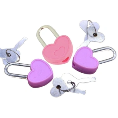 XYAX 10 Hình Trái Tim Vintage – 2 Chìa Khóa Nhựa Mini, Vali Ổ Khóa Dễ Thương, Phong Cách Cổ Lãng Mạn, Giá 53.130₫ 3