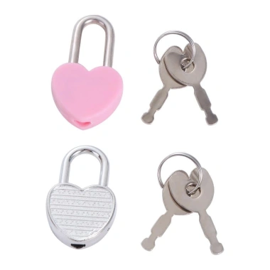 XYAX 10 Hình Trái Tim Vintage – 2 Chìa Khóa Nhựa Mini, Vali Ổ Khóa Dễ Thương, Phong Cách Cổ Lãng Mạn, Giá 53.130₫ 6