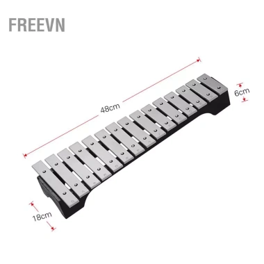 Xylophone Glockenspiel SIUKE 15 nốt nhôm đế gỗ, bộ gõ vồ, kèm túi quà, giảm 20%