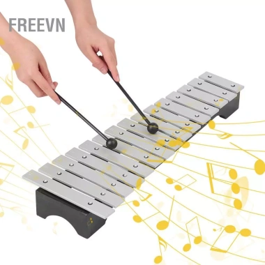 Xylophone Glockenspiel SIUKE 15 nốt nhôm đế gỗ, bộ gõ vồ, kèm túi quà, giảm 20%
