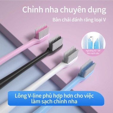 Y-kelin Bàn chải đánh răng chỉnh nha chùm đơn V - Lông mềm, 1 chải liên ngành, giá ưu đãi 20.248₫