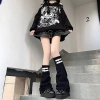 Y2k Dệt Kim Rời Chân Ấm Trái Tim Da Khóa Vớ Nữ Fishnet Tất - Giá 84.823₫ 3