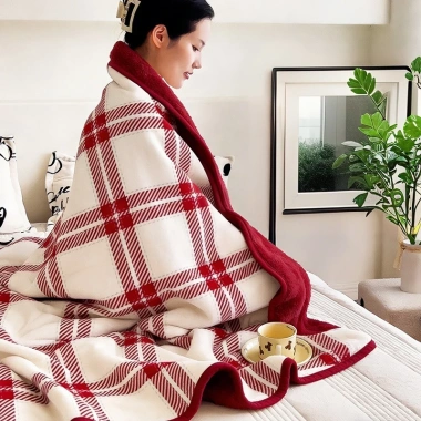 YANYANGTIAN Chăn lông cừu san hô 1m2-1m8 – Thân thiện da, 118k giảm giá 8