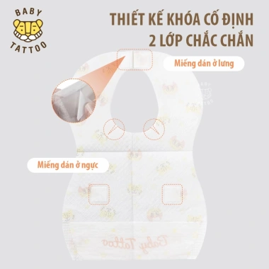 Yêm ăn dặm bé mang hứng Baby Tattoo - Vải dùng 1 lần, hộp 20 cái, giá 160.000 VND 6