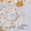 Yếm Cổ Xô Muslin 8 Lớp Boona Cao Cấp Cho Bé Hình Tròn Hoa Đáng Yêu Chống Lật Giá 35.000 VND 4