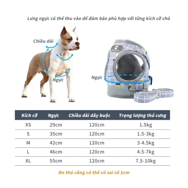 Yếm đệm lưới mềm cho thú cưng - Dây dắt chó phản quang thoáng khí - Chỉ 65.000 VND 2