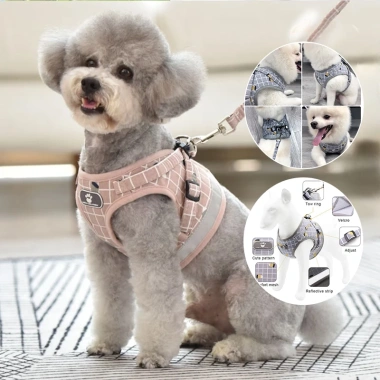 Yếm đệm lưới mềm cho thú cưng - Dây dắt chó phản quang thoáng khí - Chỉ 65.000 VND 6