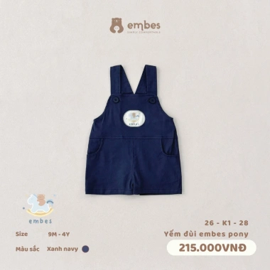 Yếm Embes Kaki Ngực Túi Thêu Đẹp Cho Bé 8‑18kg – Quần Yếm Mềm, Giá Giảm 213.750₫ 5 Yếm Embes Kaki Ngực Túi Thêu Đẹp Cho Bé 8‑18kg – Quần Yếm Mềm, Giá Giảm 213.750₫ 5
