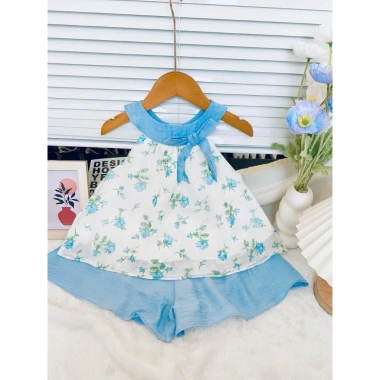Yếm Hoa Bé Gái + Set Váy Hoa & Quần Công Chúa Dễ Thương - Giá chỉ 169k 5