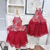 Yếm Trung Thu bé gái cổ yếm kim sa, váy tùng rộng buộc nơ lưng, size 10‑30kg, giảm giá 175.999₫