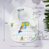 Yếm xô bé vuông 8 lớp cúc bấm chữ U trắng dày dặn siêu thấm hút 30x22cm Uni Baby 5