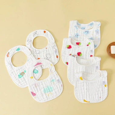 Yếm xô chữ U UniBaby 8 lớp cúc bấm 2 mặt, thoáng khí, thấm hút 30x22cm - 25.000đ 4