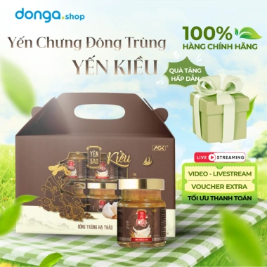 Yến chưng Đông Trùng Hạ Thảo AGK 30% - Bồi bổ cơ thể, tăng sức khỏe, 315.000₫